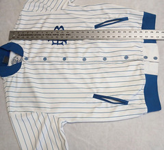 Vintage Bad Boy Brand Baseball Jersey L 1993 Pinstripe Snap Button Shirt Hip Hop