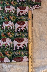 Tommy Vann Short Sleeve T-Shirt Pink Elephants/Green Floral Indian Art To Wear L