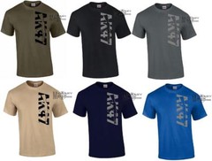 AK-47 T-Shirt All colors Logo Rifle Gun Size S,M,L,XL.2XL,3XL,4XL,5XL 100%cotton