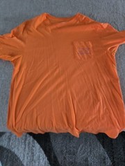 Vineyard Vines Short Sleeve Pocket Crew Tee Orange Large