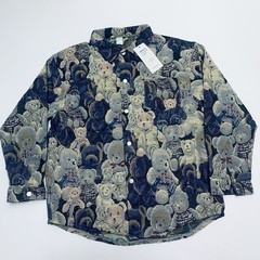 JEANS Mens Fashion Wear 3XL Teddy Bear Shirt Jacquard Fabric New with tags