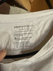 paperdenim&cloth Men’s XL Regular V-Neck Short Sleeve White Solid T-Shirt