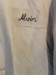 Vintage 1960s Topman Japan White Tiger Embroidered Souvenir Shirt