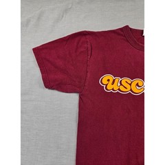 Vintage Russell Athletic USC Trojans Mens Maroon Graphic T-Shirt Small Cotton