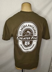 VTG 90s Cheater Five Sex Drugs Rock N Roll army green surf skate t-shirt Large