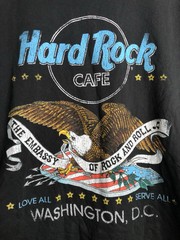 Hard Rock Cafe Shirt Adult XL Black Pacsun Washington DC Eagle Embassy Rock