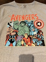 Marvel Men’s Gray Avengers Graphic Print Crewneck Short Sleeve T-Shirt L