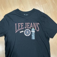 Lee Jeans Graphic T-Shirt Mens Medium M Black Salina Kansas Heritage Logo New