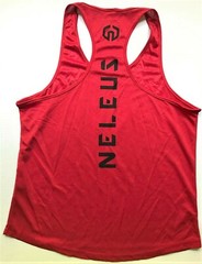 NELEUS ‘Dry Fit Logo Muscle’ Mesh Tank Top Men’s M Gym Workout Exercise Red NEW!