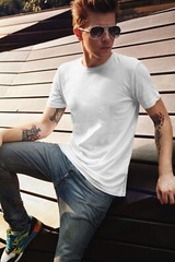 Gildan Heavy Cotton Rib Collar and Taped Neck Assorted Colors T-Shirts Pack of 6