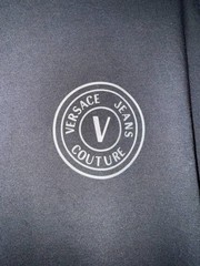 Versace Jeans Couture Men’s Black V-Emblem Logo T-Shirt Size M Mint Authentic