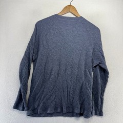 Faherty Cloud Cotton Shirt Men’s Large Blue Henley Solid blank Lightweight Soft