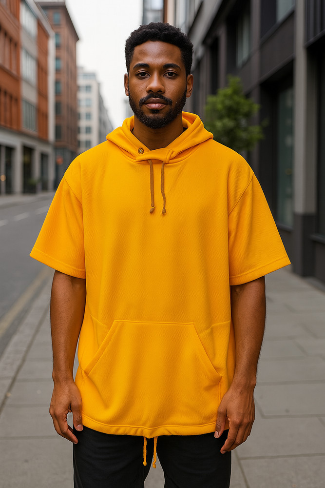 Engineered Garments Hoodie Mens XL Short Sleeve Drawstring Pullover USA Made