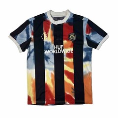 HUF Worldwide Soccer Size Medium Jersey Tee T-Shirt Blue Black RARE FUTBOL 02