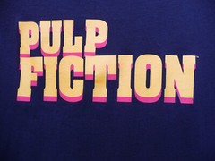 Pulp Fiction Size XL Cotton Black Graphic T-Shirt Movie Travolta