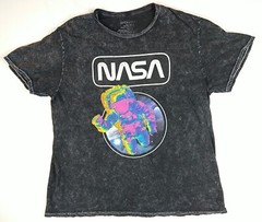 Chemistry NASA Astronaut Rainbow Stone Wash Gray T-Shirt (Size XL Extra Large)