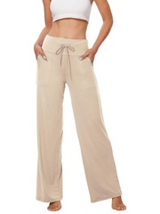 3-Pack Women’s Wide Leg Yoga Pants Comfy Lounge Pajama Sweatpants Casual Pala…