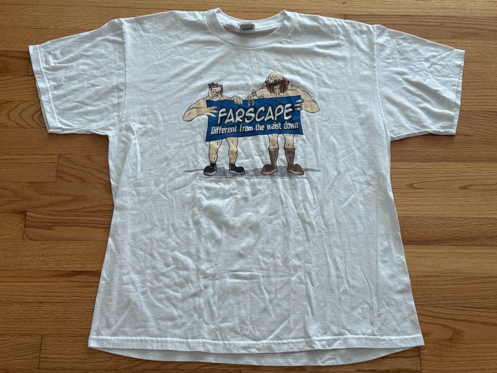 Jim Henson Farscape Different From the Waist Down T-Shirt XL Small Stain Front