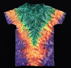 *New* 2XL – Sm Handmade Tie Dye, Spear Emerald, Crew or V-Neck, 30 Yrs Exp!
