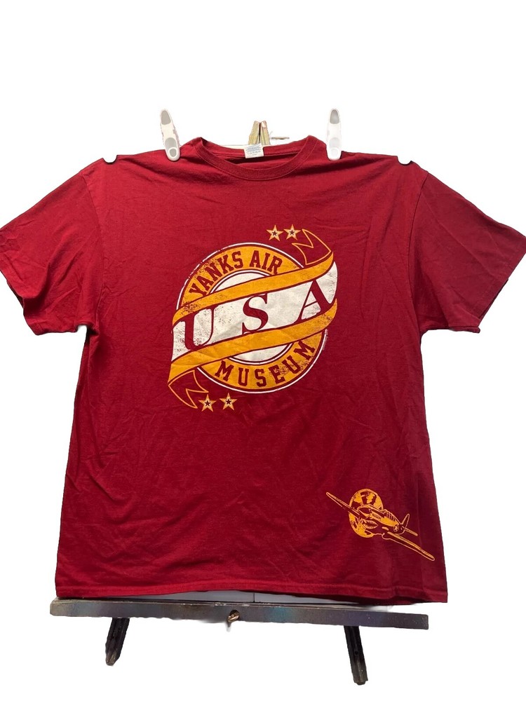Yanks Air USA Museum tshirt military Air Force Army Chino CA Graphic Sz XL