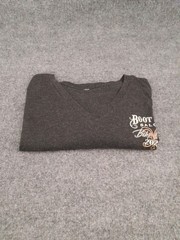 Boot Hill Saloon T Shirt Adult L Black V Neck Biker Motorcycles Daytona Beach