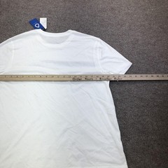Nautica Shirt Mens Medium White Logo Stripe Graphic Tee Tagless Nautical