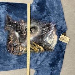 90’s The Mountain Shirt Men XXL Train Engine Ted Blaylock Tie Dye Locomotive