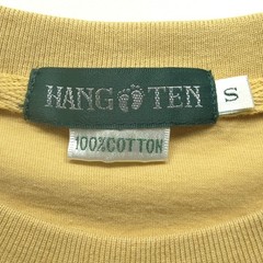 VTG Hang Ten Mens Shirt Small Yellow Basic Quite Surf Logo 90s Beach Hong Kong