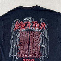 Slayer Shirt Mens XL Black Hanes Heavyweight 2010 Tour Band Tee Back Hit