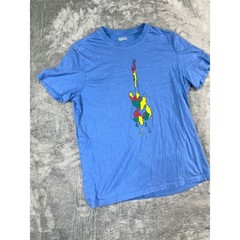 Cremieux Blue Graphic T-Shirt Colorful Abstract Electric Guitar good condition