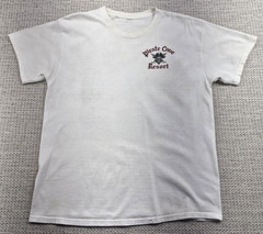 Pirate Cove Resort Shirt Mens M White Route 66 Classic Car Beach Graphic Tee
