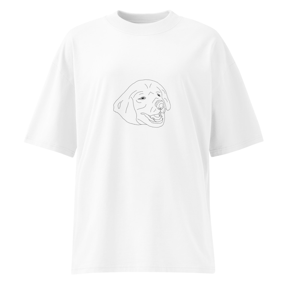 Custom Dog Portrait T-Shirt Personalized Pet Shirt Oversized Tee Gift