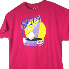 Vtg 1993 Phillips Charity Classic Tennis T Shirt XL Single Stitch Magenta 44 in