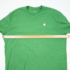 Two Apple Shirt Mens L Green Employee Short Sleeve Logo Leave The World Better