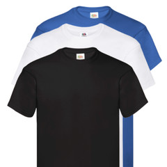 Mens fruit of the loom Super Premium t shirts 3 5 Pack Unisex Plain Cotton Mixed