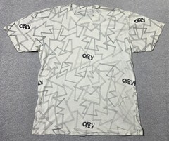 Vintage Obey Shirt Mens M White Geometric All Over Print Single Stitch 90s Tee