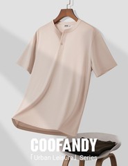 COOFANDY Mens Henley Shirts Short Sleeve Casual Button Textured T Shirt Basic…