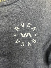 RVCA LIGI6 Men’s L Gray Logo Graphic Crew Neck Short Sleeve Jersey T-Shirt
