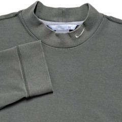 VTG Nike Mock Neck Shirt Men L Gray Long Sleeve Base Layer Swoosh Silver Tag Y2K