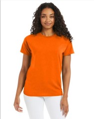 Hanes 5170 5XL EcoSmart Crewneck Short Sleeve Tee Pit to Pit 31″ Unisex Orange