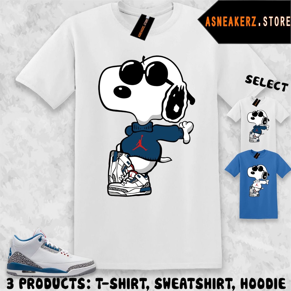 Tee Shirt Matching AJ 3 OG True Blue 2026 Match Sneaker S Dog Joe Cool T-Shirt