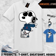 Tee Shirt Matching AJ 3 OG True Blue 2026 Match Sneaker S Dog Joe Cool T-Shirt