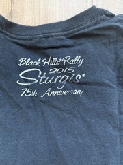 2015 Sturgis Black Hills Rally T-Shirt 15yr Anniversary Black XXL