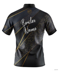 SALE Bowling London V2 Black Gold Best Gift Zip Bowling Jersey Size S-5XL