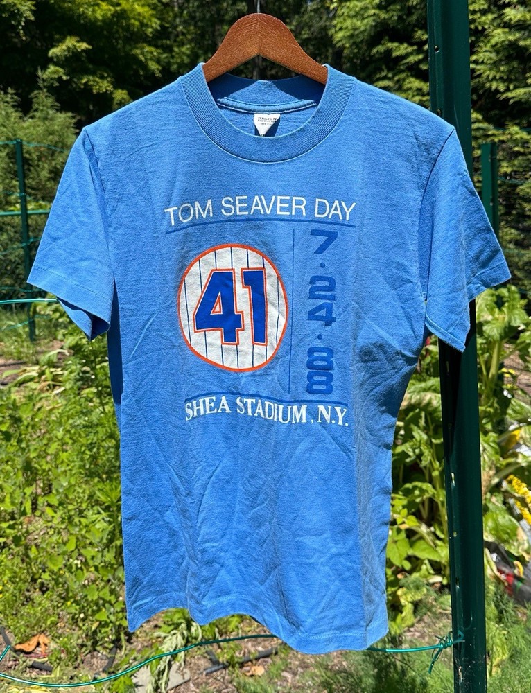 VTG 1988 New York Mets Tom Seaver Jersey Retirement Day Tee Mens M Shea Shirt