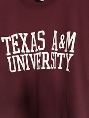 Bright Maroon Men’s Texas A&M Fan T-Shirt Graphic T On Gildan Label Sz XL