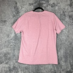 Public Rec Shirt Mens M Pink Henley Short Sleeve Button Stretch Cotton Lyocell