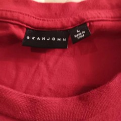 Men Large Red Sean John Sequined Y2K Panther Tee Art To Wear Dopamine Streetwear