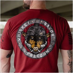 Grunt Style Whiskey Bacon Freedom T-Shirt – Cardinal