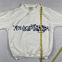 Crazy Shirts Shirt Mens XS Floral Hawaii Drawstring Long Sleeve USA Travel Beach